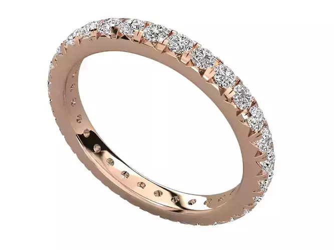 Diamond Full Eternity Ring French Pave Setting