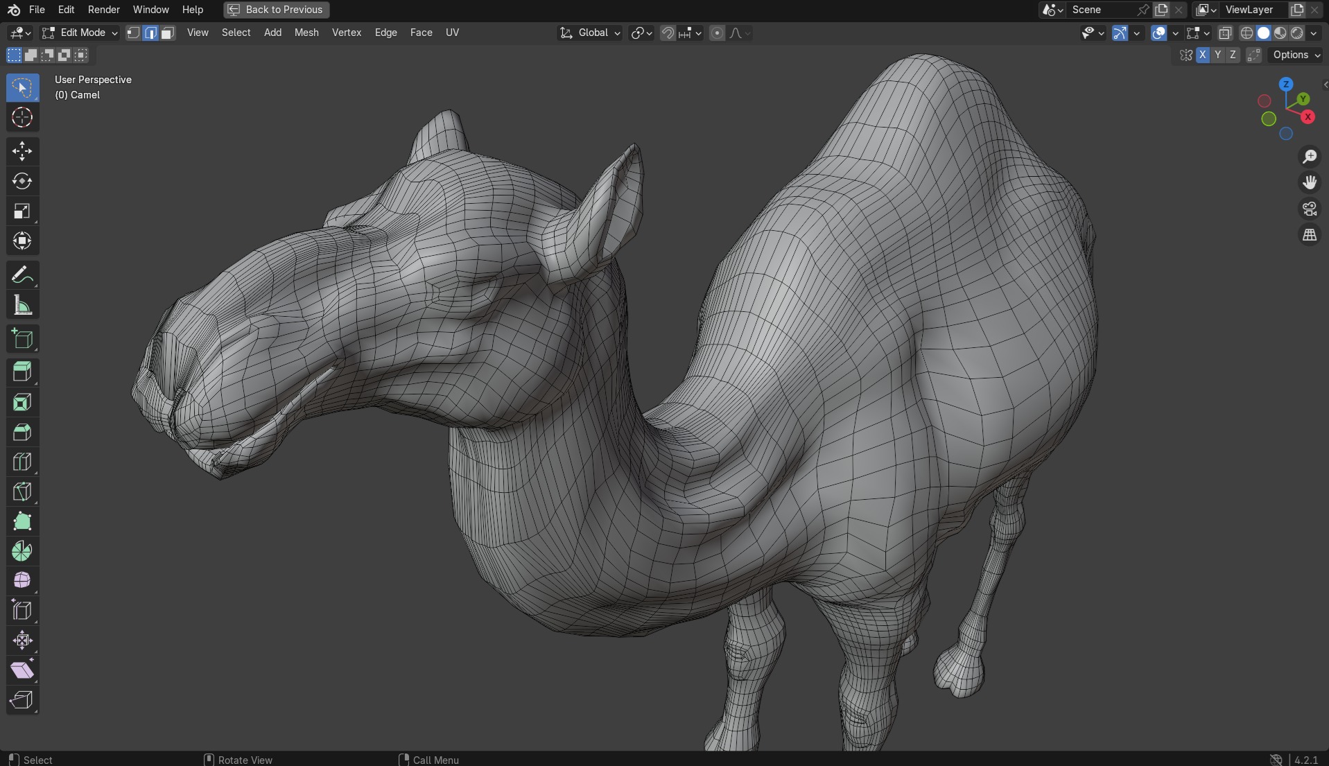 3D Realistic Camel Model Low-poly 3D model_13