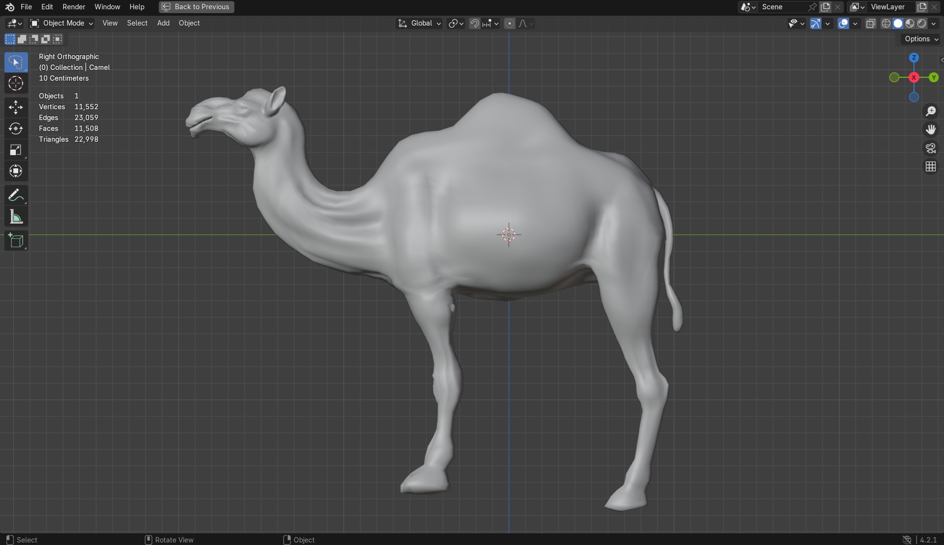 3D Realistic Camel Model Low-poly 3D model_14