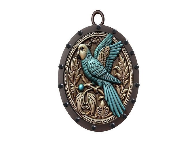 Parakeet Animal Pendant 3D print model