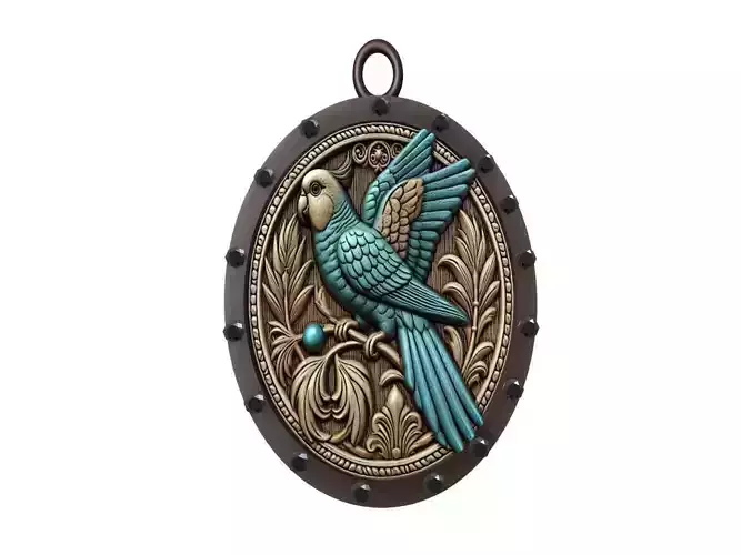 Parakeet Animal Pendant