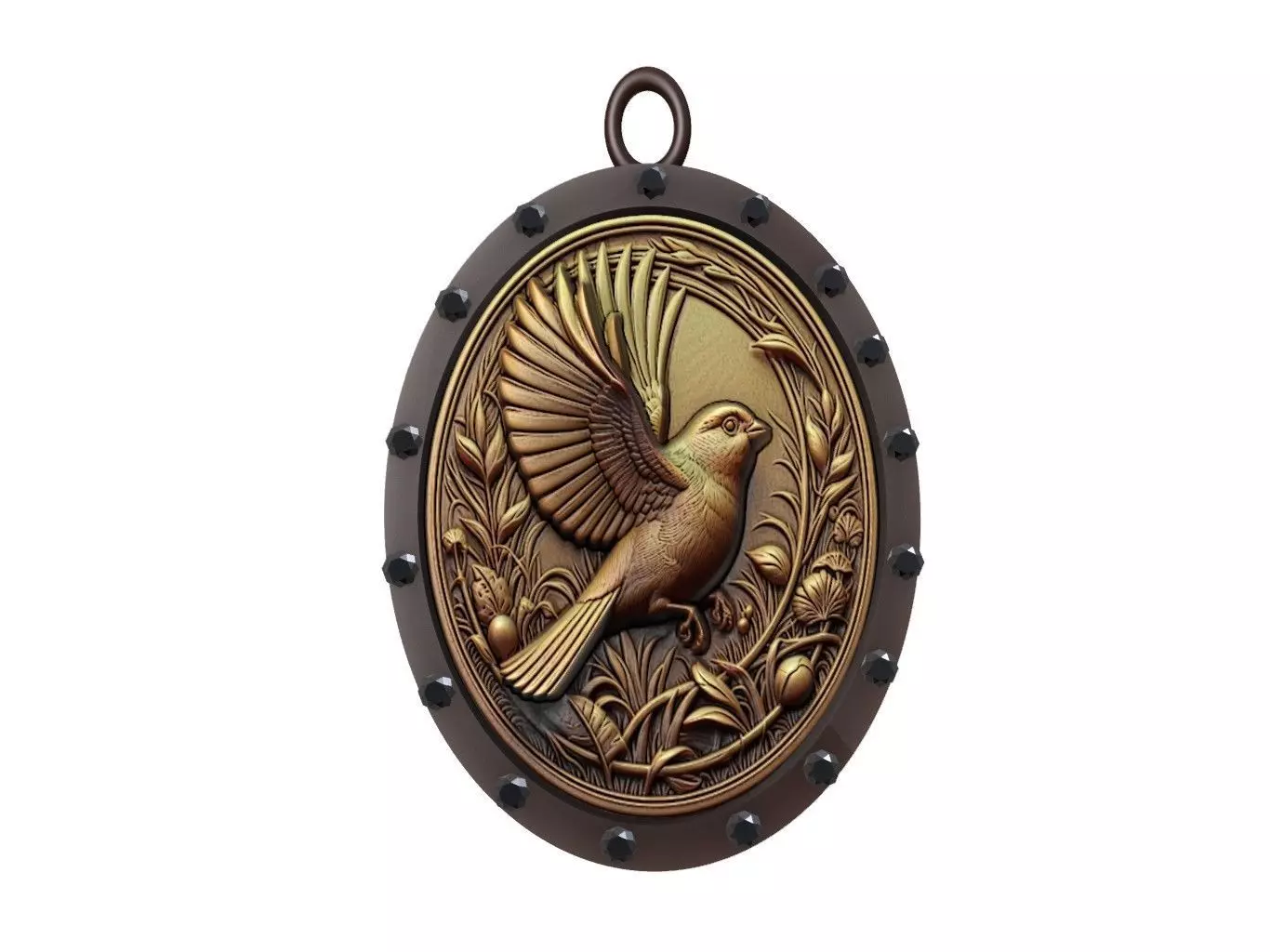 Canary Animal Pendant 3D print model_0