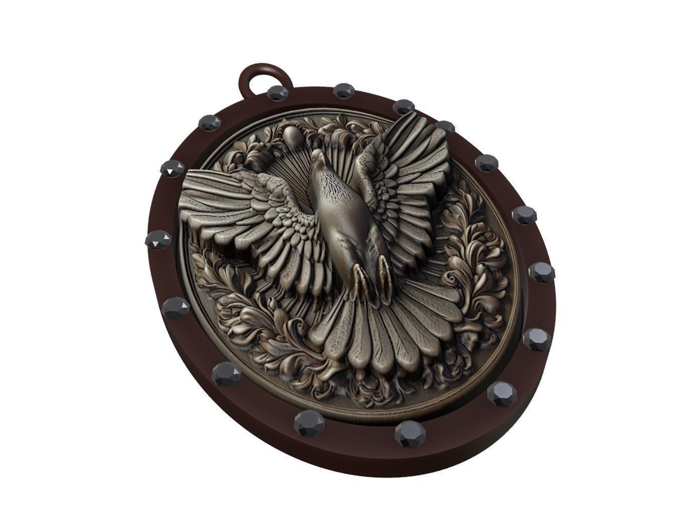 Pigeon Animal Pendant 3D print model_1