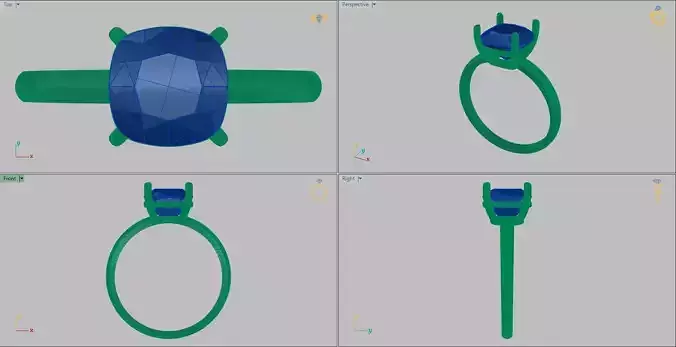 Elegant and extravagant square ring