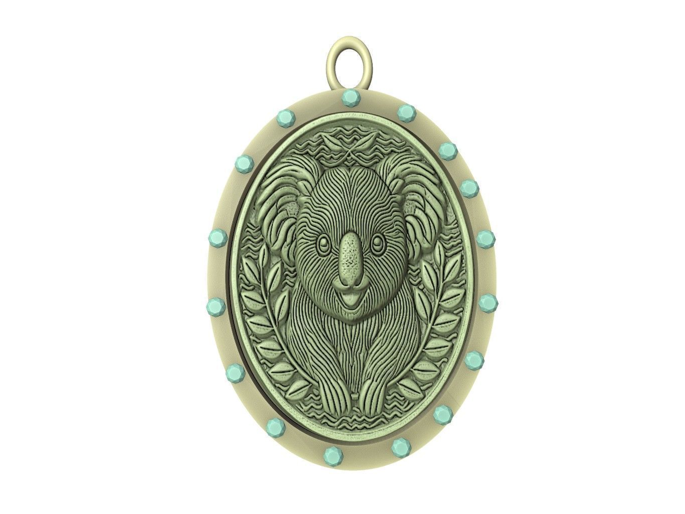 Koala Animal Pendant 3D print model_2