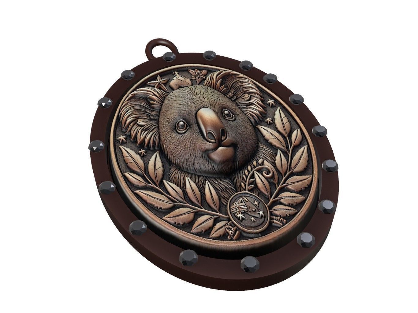 Koala Animal Pendant 3D print model_1