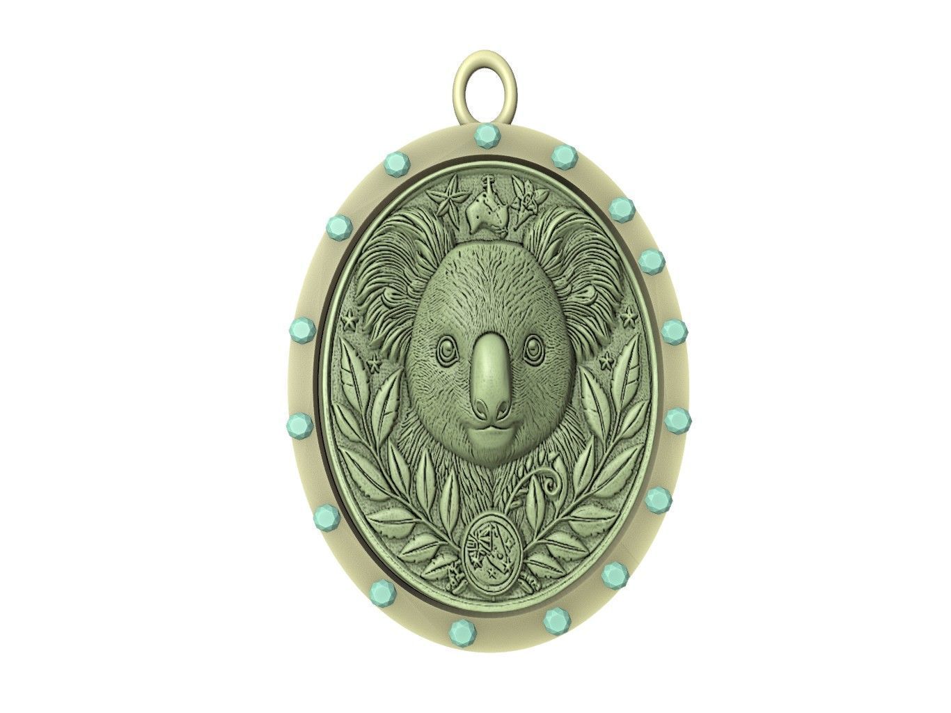 Koala Animal Pendant 3D print model_2