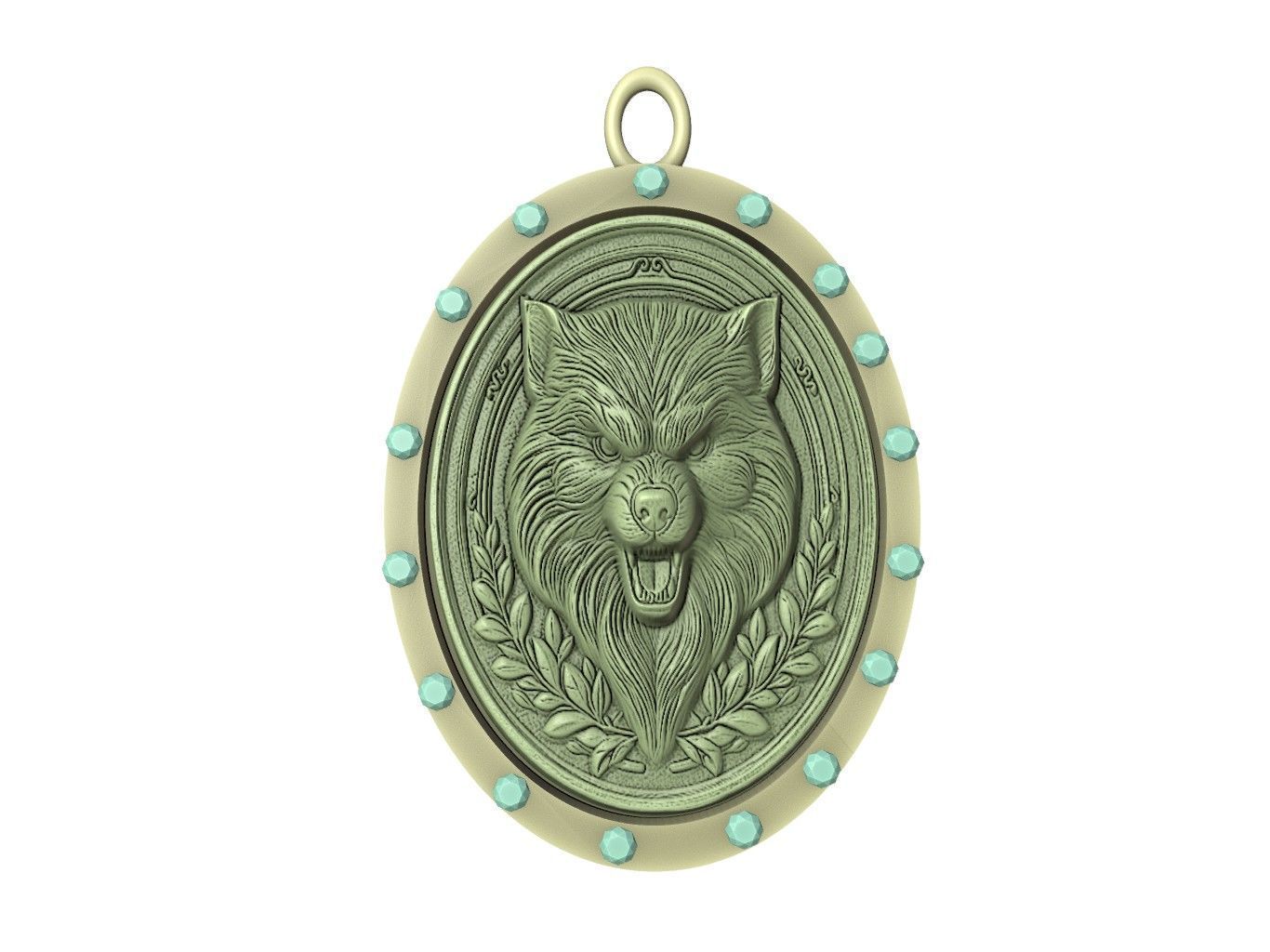 Wolverine Animal Pendant 3D print model_2