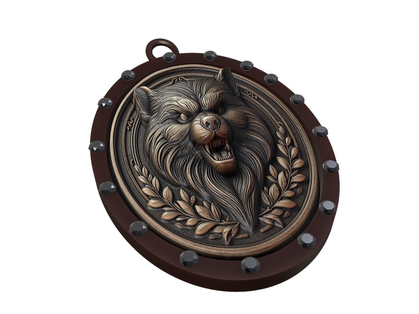 Wolverine Animal Pendant 3D print model_1