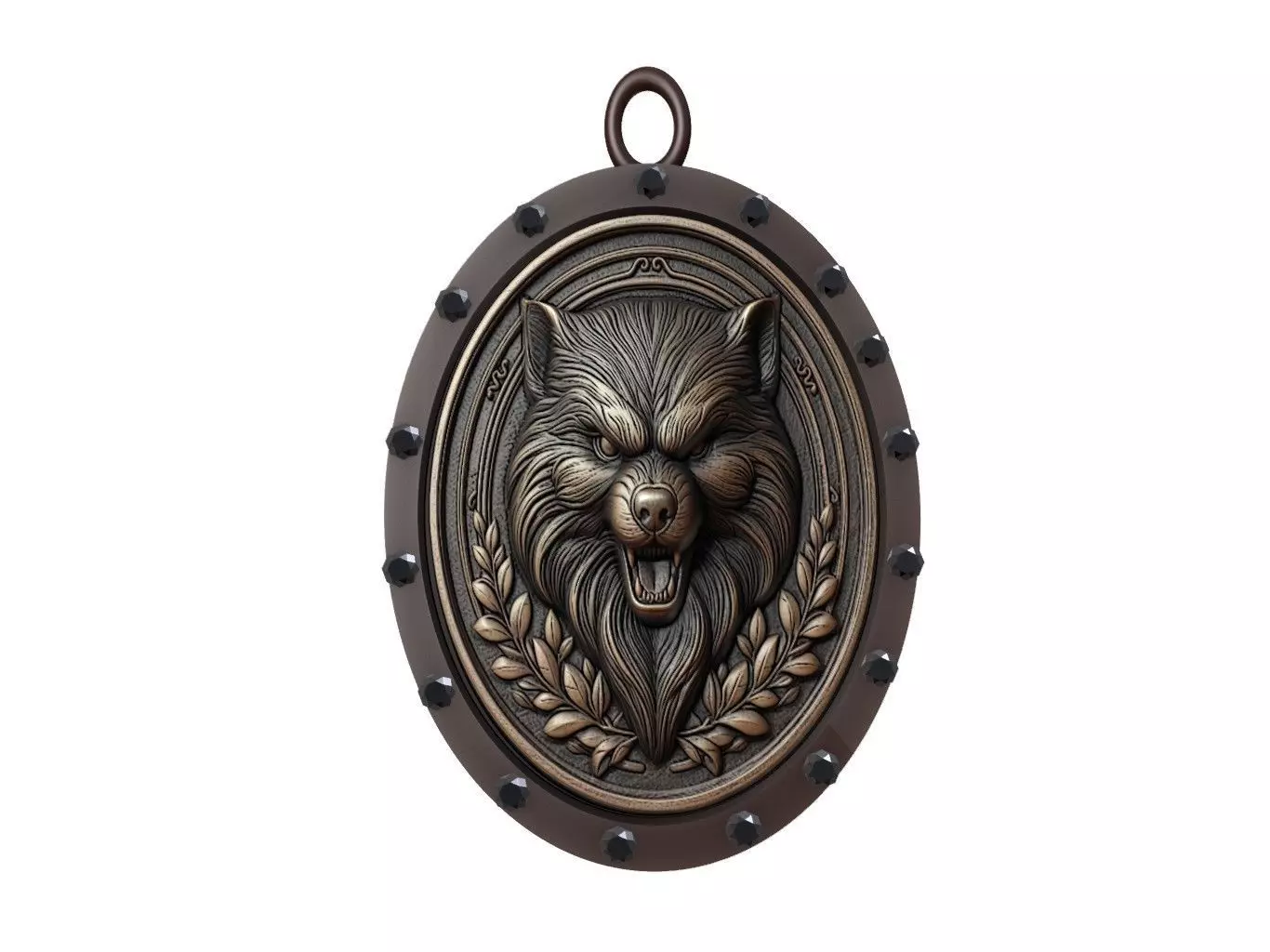 Wolverine Animal Pendant 3D print model_0