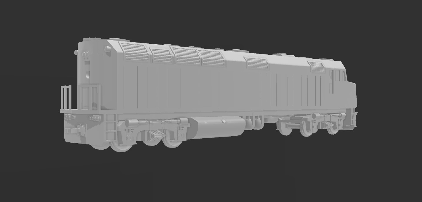 EMD F40PH Locomotive 3D print model_2