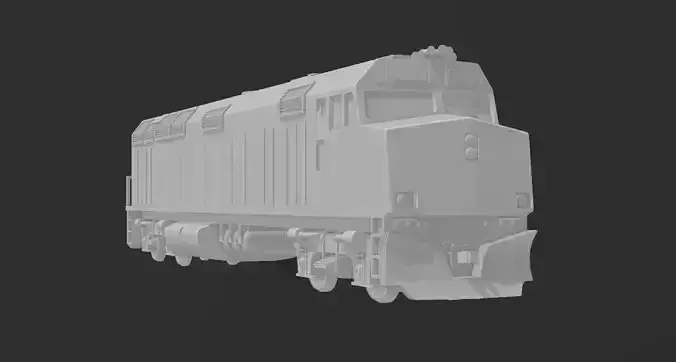 EMD F40PH Locomotive 3D print model