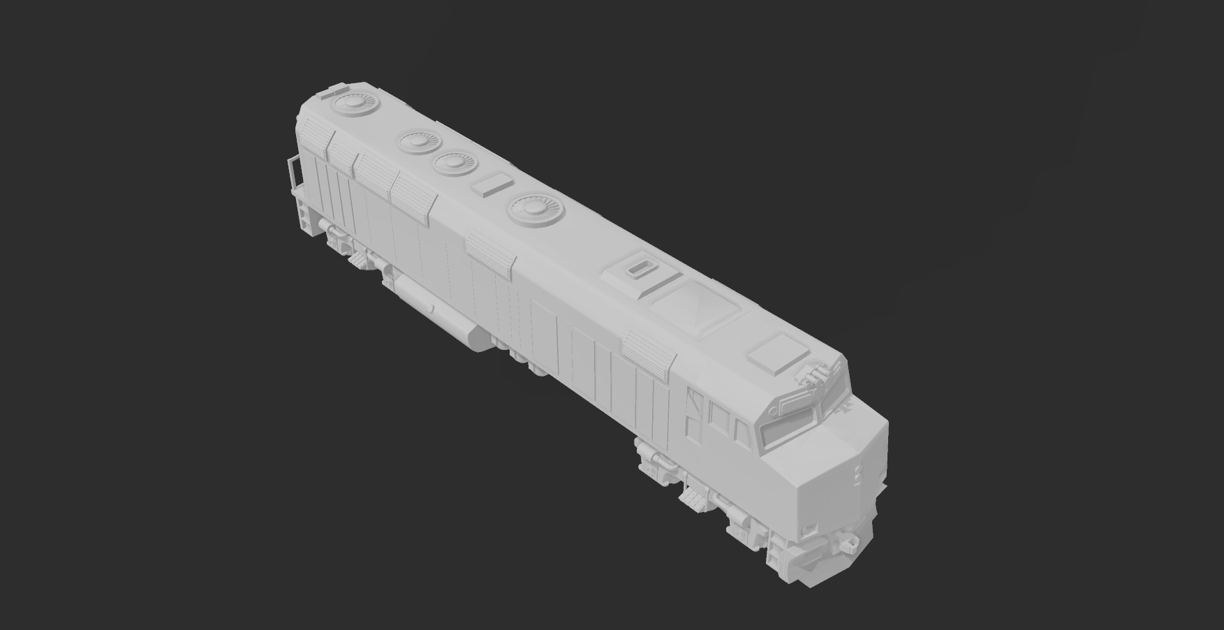 EMD F40PH Locomotive 3D print model_4