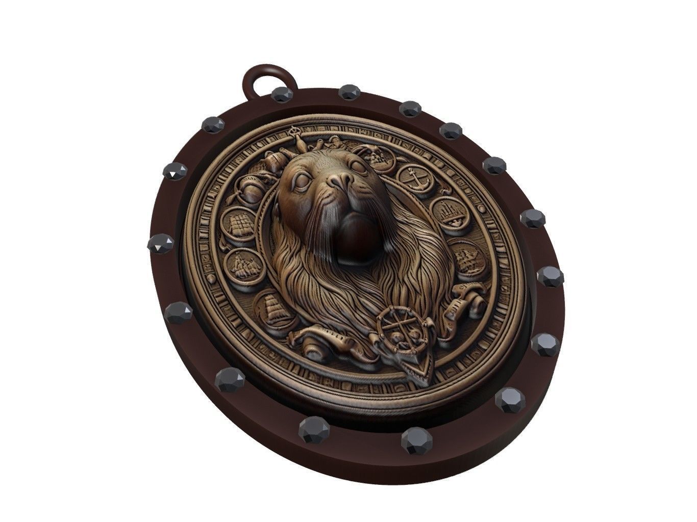 Seal Animal Pendant 3D print model_1