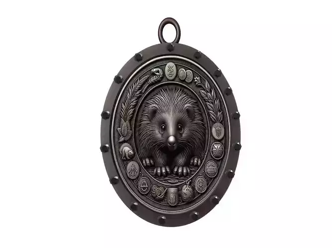 Porcupine Animal Pendant