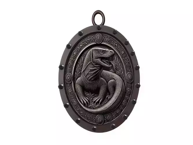 Komodo Dragon Animal Pendant 3D print model