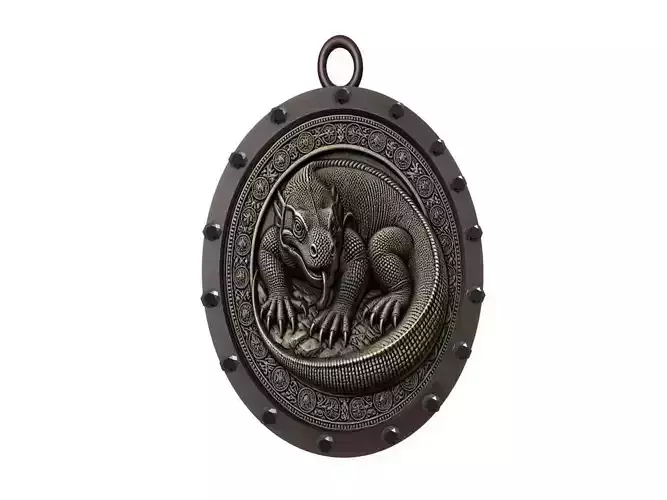 Komodo Dragon Animal Pendant 3D print model