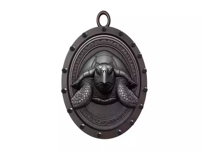 Sea Turtle Animal Pendant 3D print model