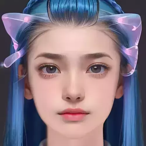 Beautiful Girl Head 03 - No Hair - Low poly head for game Low-poly 3D model Beautiful Girl Head 03 - No Hair - Low poly head for game Low-poly 3D model