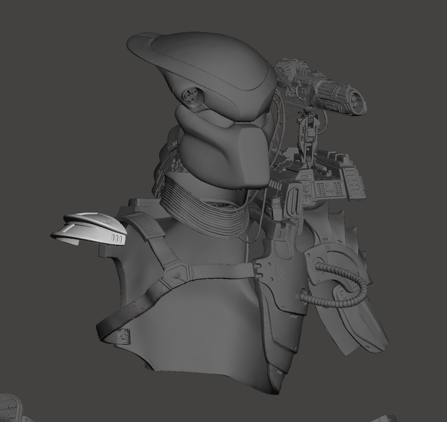 Predator 1987 Right Shoulder Armor  3D print model_1