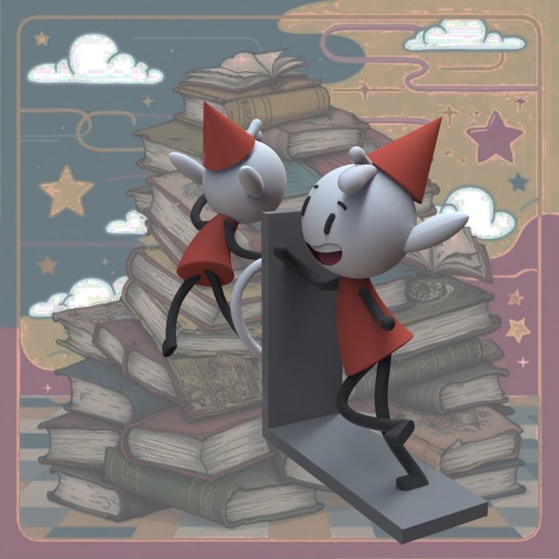 Alfur for ear and library 3D print model_39