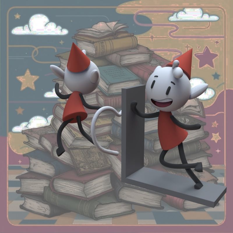 Alfur for ear and library 3D print model_2