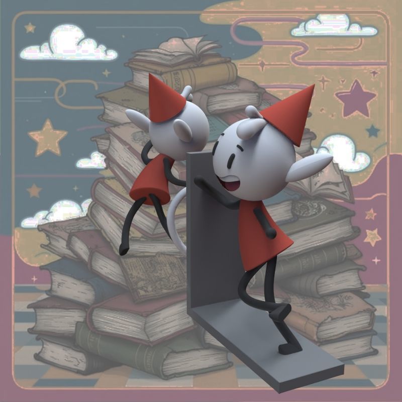 Alfur for ear and library 3D print model_49