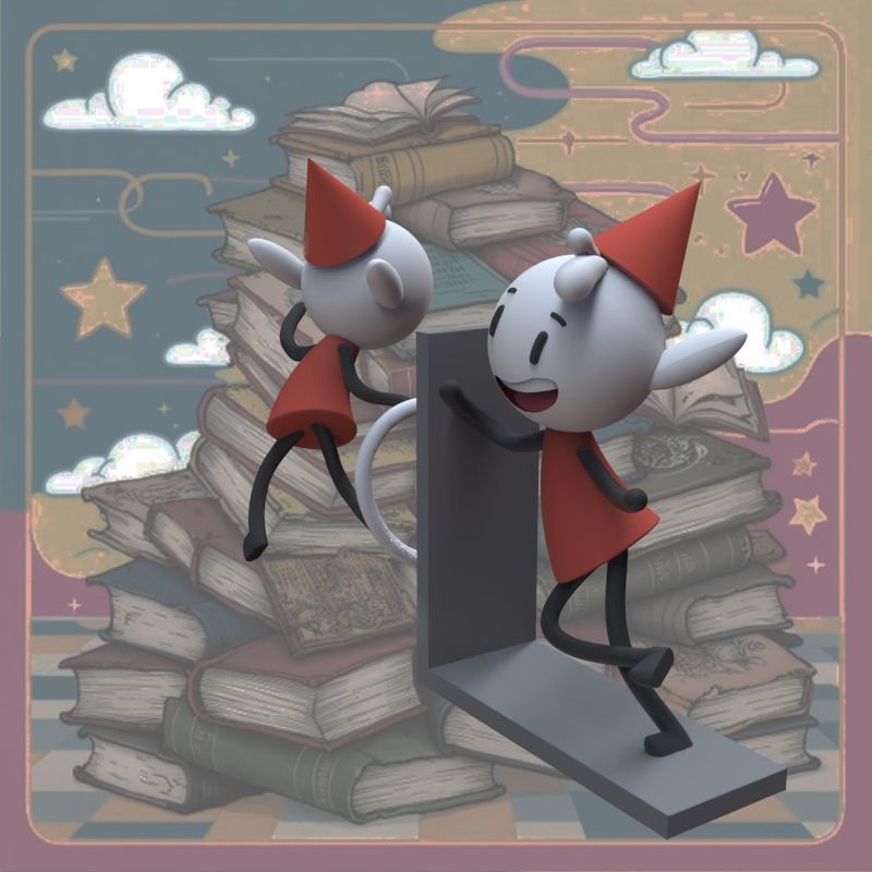 Alfur for ear and library 3D print model_38