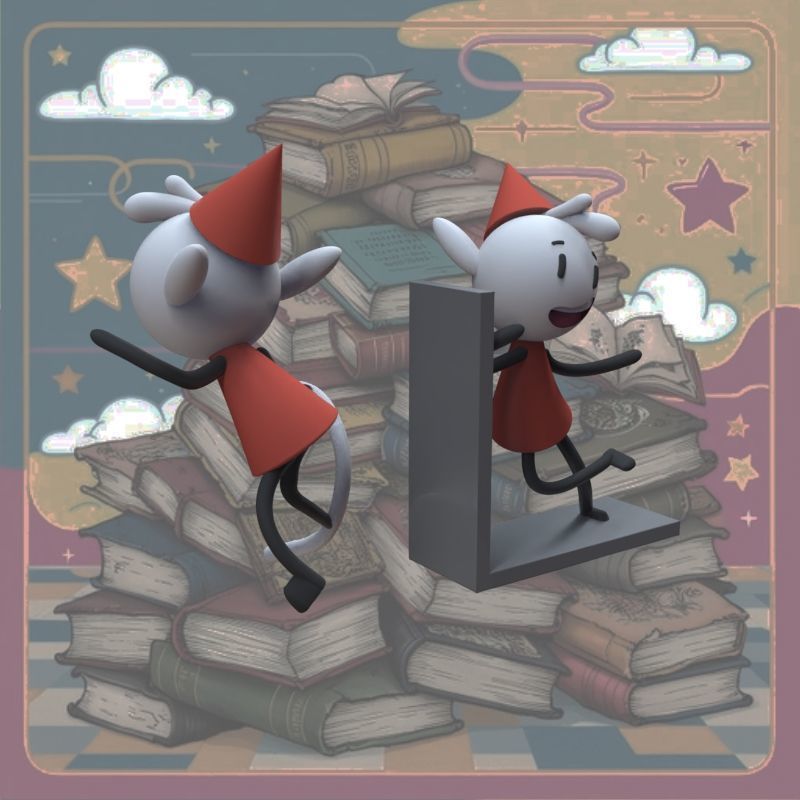 Alfur for ear and library 3D print model_4