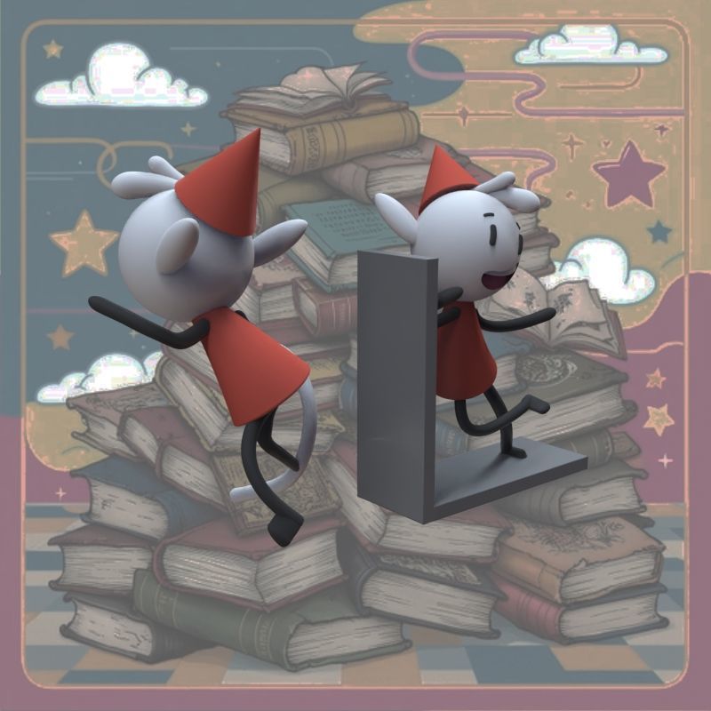 Alfur for ear and library 3D print model_61