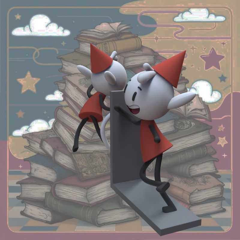 Alfur for ear and library 3D print model_41