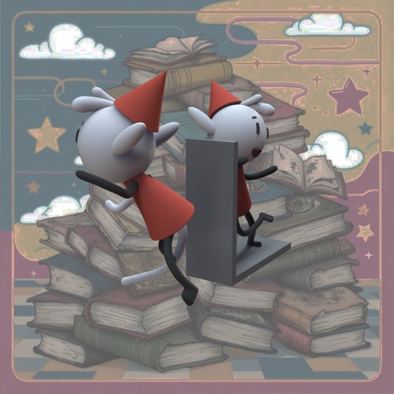 Alfur for ear and library 3D print model_5