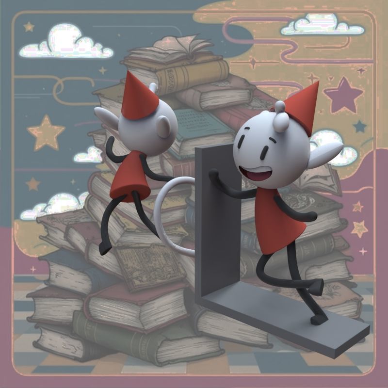 Alfur for ear and library 3D print model_58