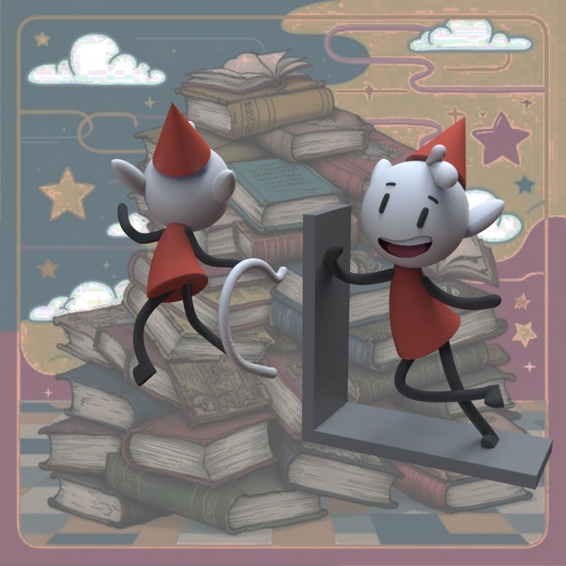 Alfur for ear and library 3D print model_11