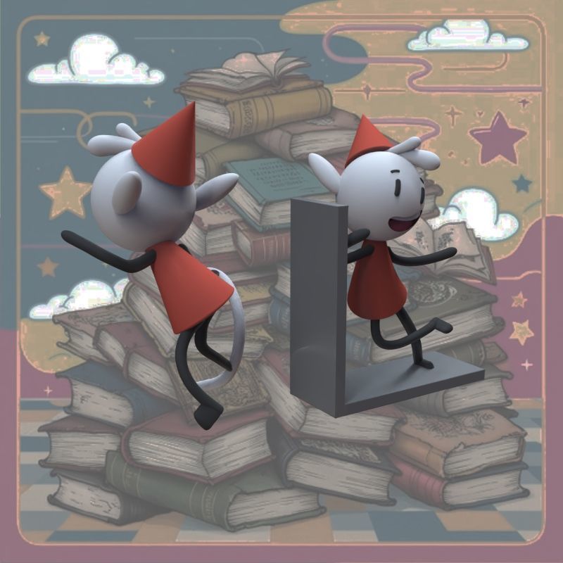 Alfur for ear and library 3D print model_6