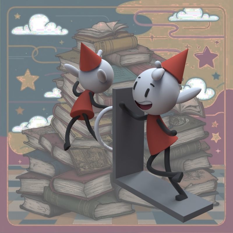 Alfur for ear and library 3D print model_36