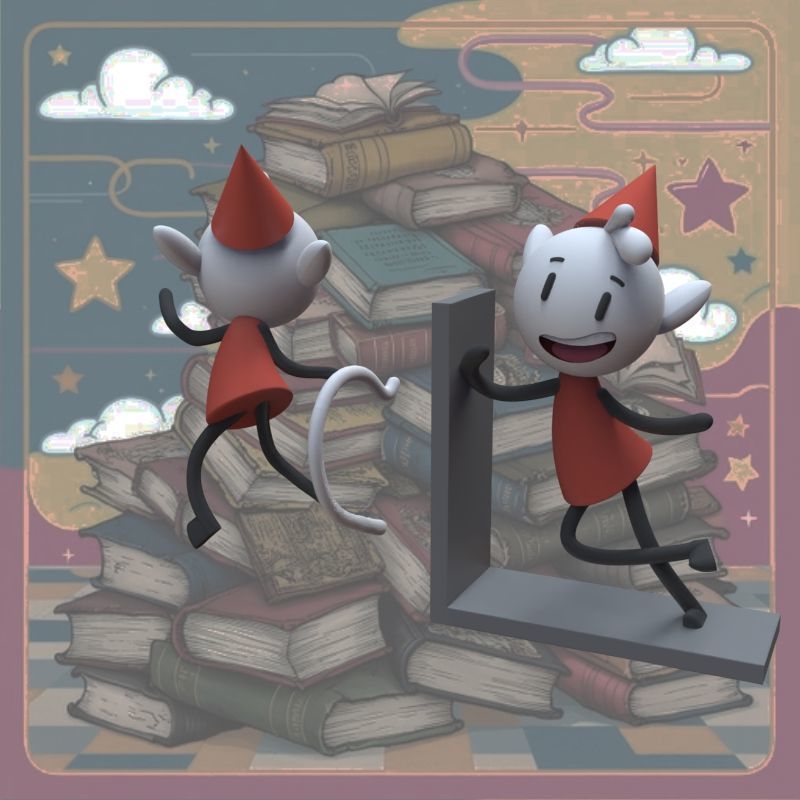 Alfur for ear and library 3D print model_44