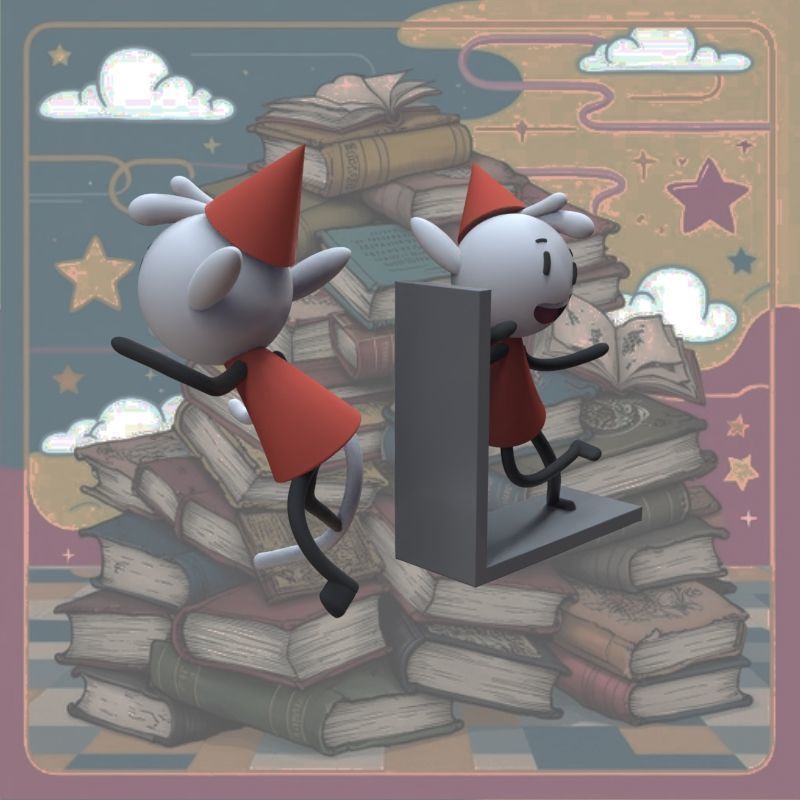 Alfur for ear and library 3D print model_57