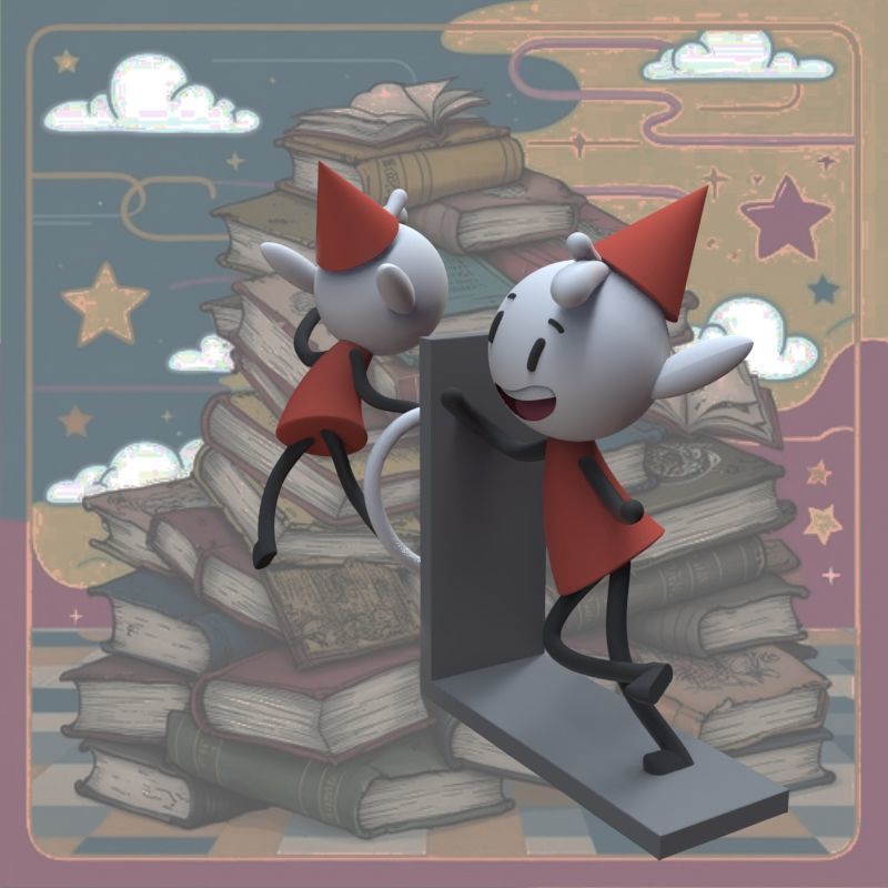 Alfur for ear and library 3D print model_40