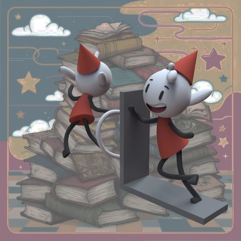 Alfur for ear and library 3D print model_28