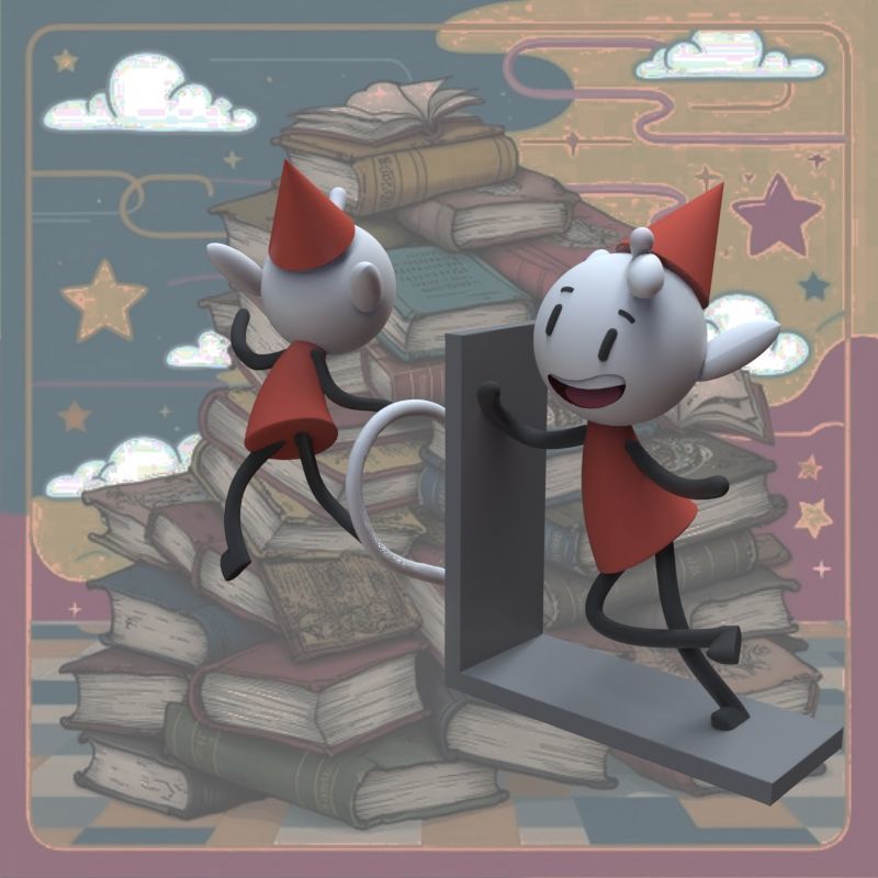 Alfur for ear and library 3D print model_43