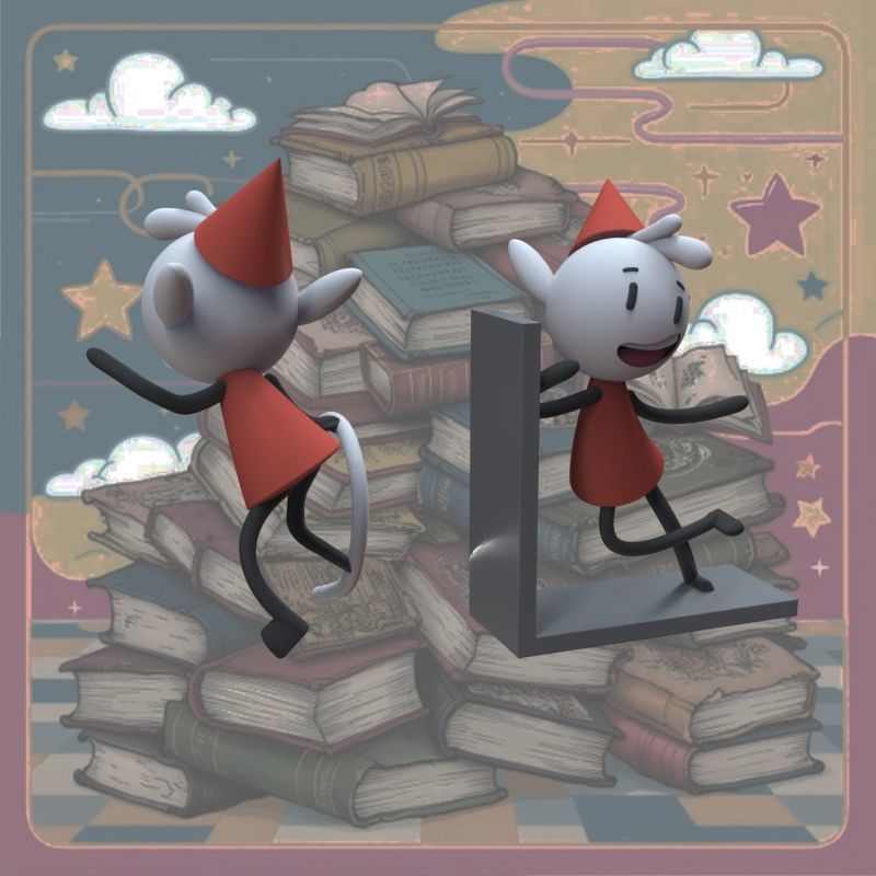 Alfur for ear and library 3D print model_50