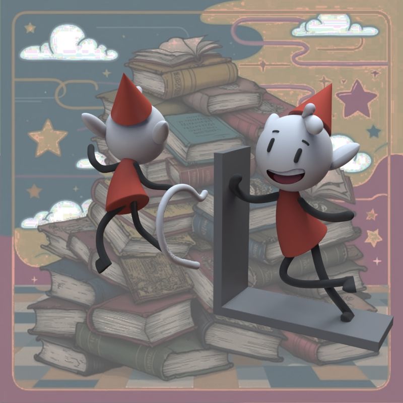 Alfur for ear and library 3D print model_26