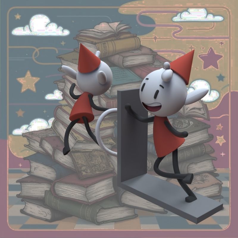 Alfur for ear and library 3D print model_33