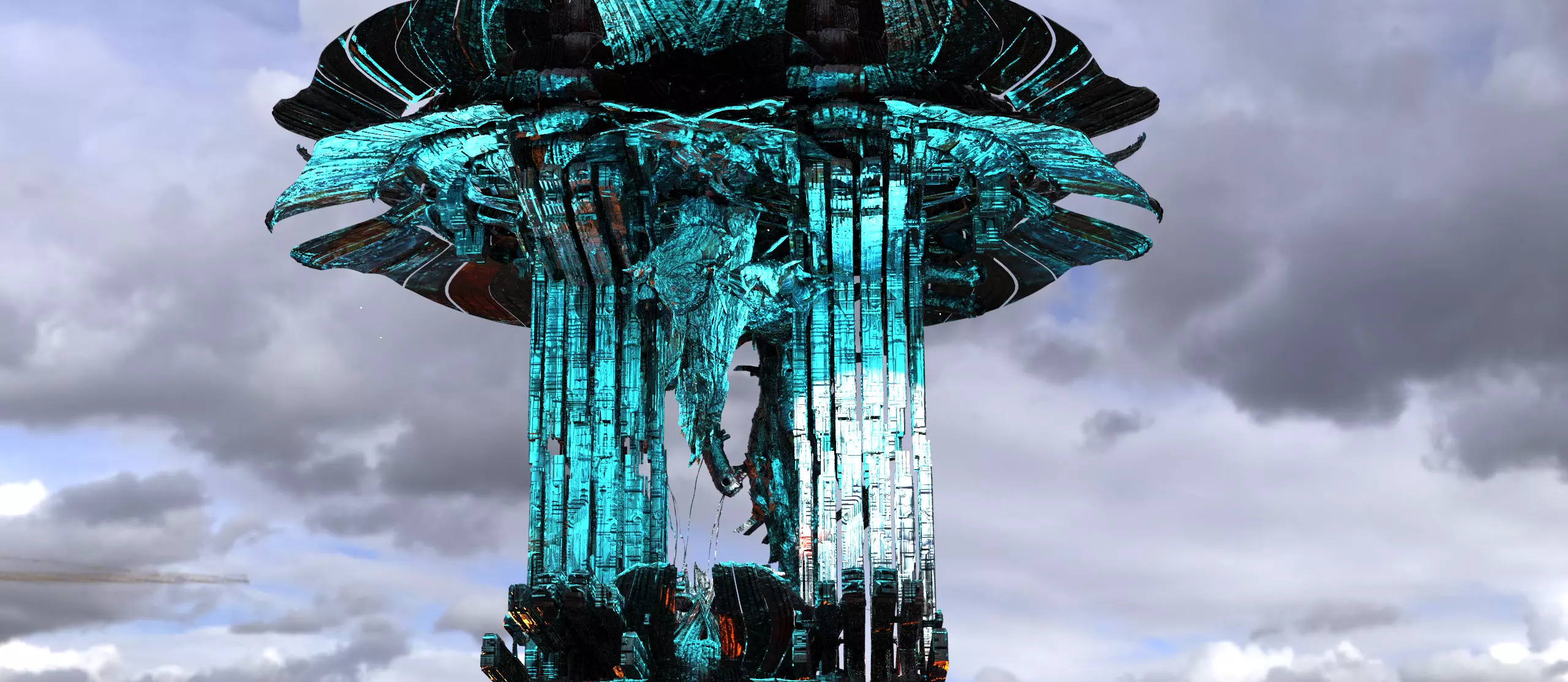 Post apocalyptic shroom tower grand  3D model_0