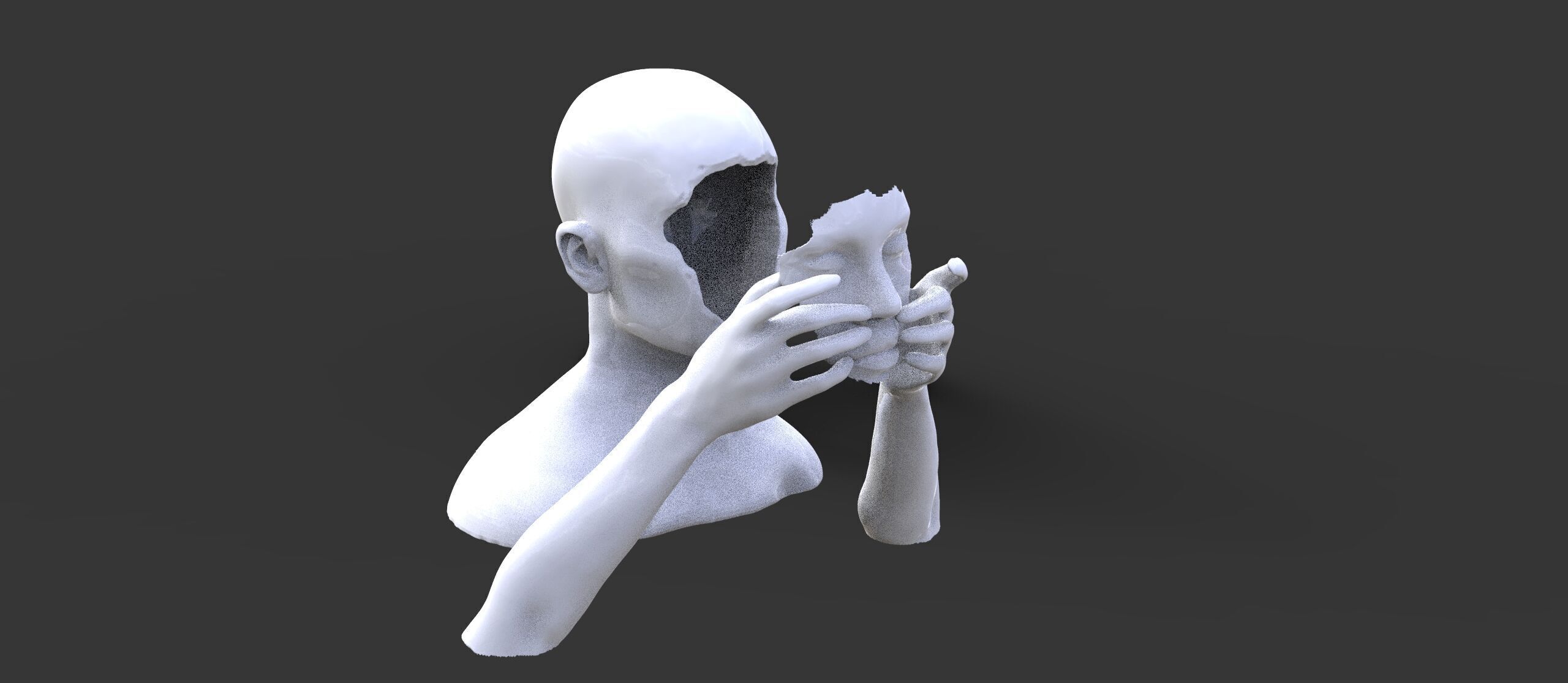 Art Mask sculpture 3D model_1