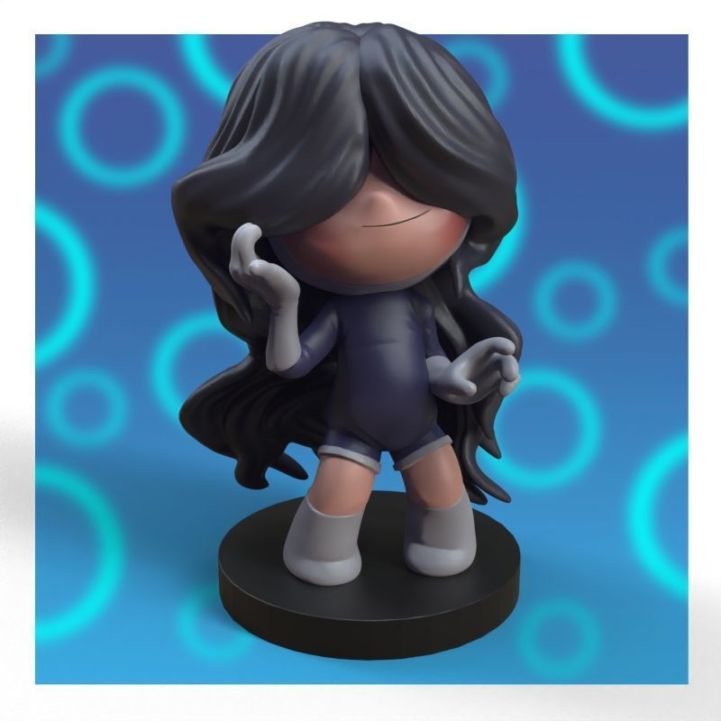 Hair from yumis cells fanart 3D print model_30