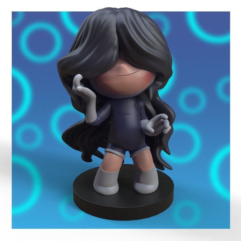 Hair from yumis cells fanart 3D print model_5