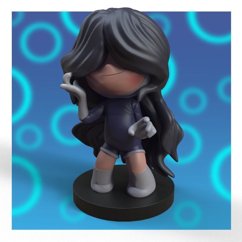 Hair from yumis cells fanart 3D print model_23