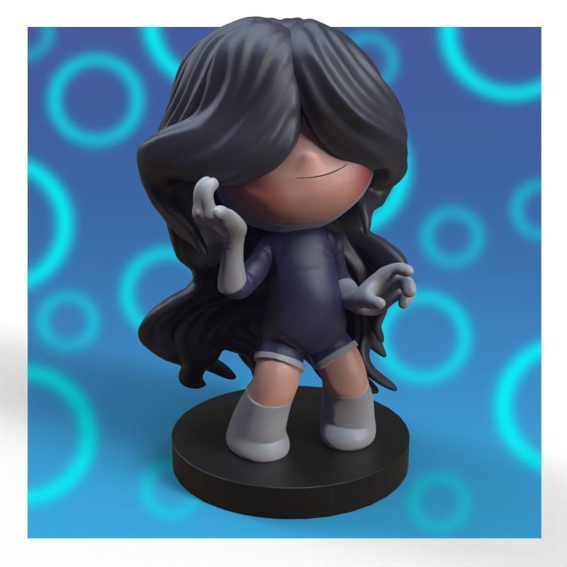 Hair from yumis cells fanart 3D print model_13